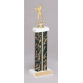 Spectrum Series Lightning Black & Gold Trophy on Column (14")